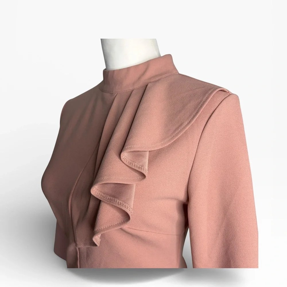 Miusol Blush Long Sleeve Ruffle Dress Size S - Picture 4 of 8